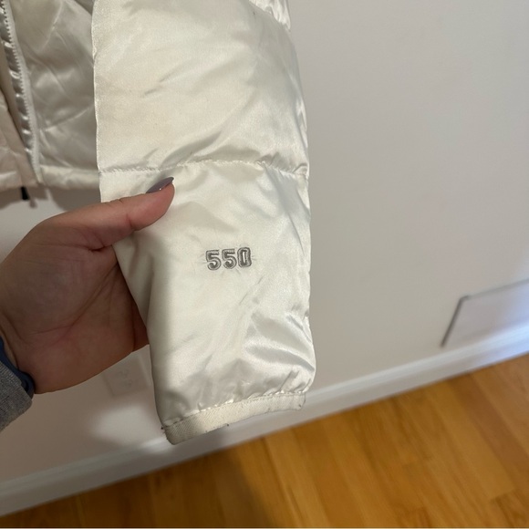 The North Face Women's White 550 Fill Down Puffer Jacket Full Zip Size M - Picture 8 of 13